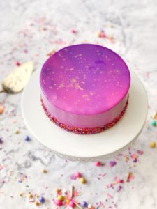 Blueberry Lemon Mousse Cake with Mirror Glaze - Her Modern Kitchen